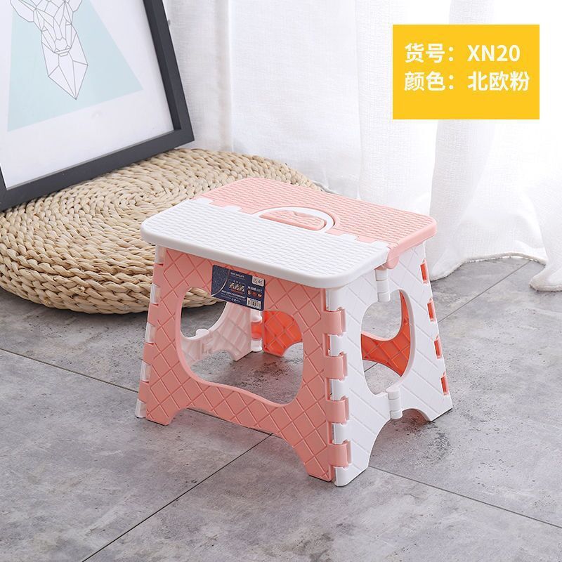 Taburete plegable engrosado banco pequeño doméstico para niños portátil al aire libre para adultos mini taburete plástico zapatos perezosos