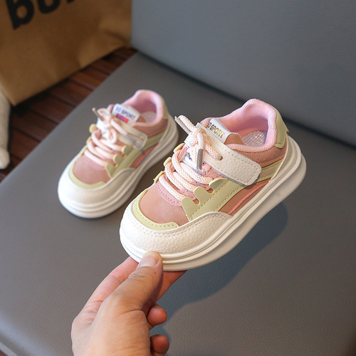 Children's Shoes 2025 Spring New Style Versatile Baby Learning to Walk Shoes Toddler Board Shoes Boy Shoes Girl Shoes Children's Sports Shoes