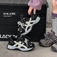 2025冬季新款儿童运动鞋二棉鞋子韩版潮流双系带加绒男女童老爹鞋