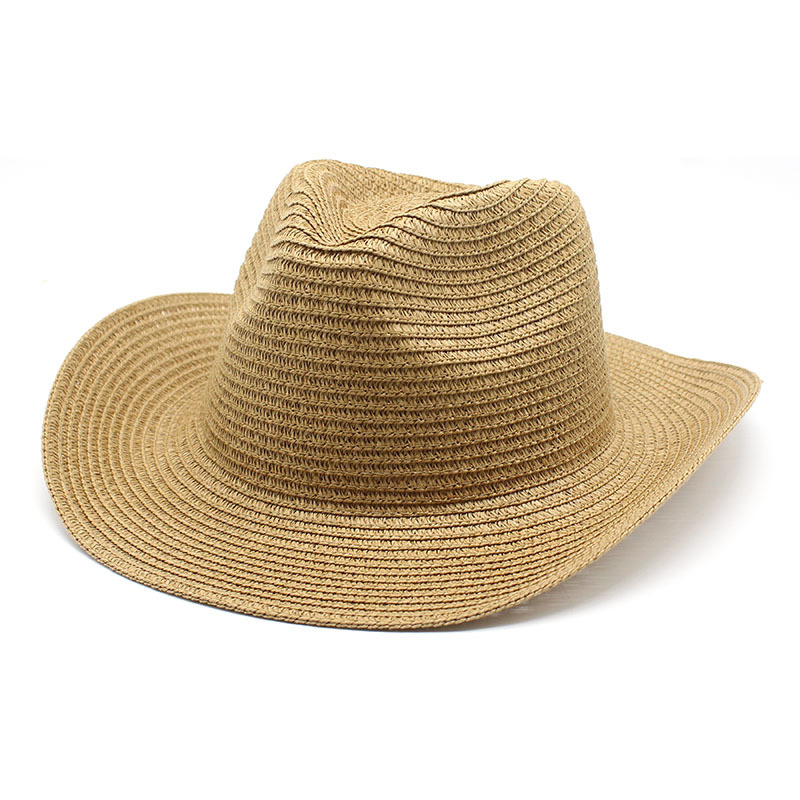 Unisex Solid Color Big Eaves Retro Straw Hat display picture 2