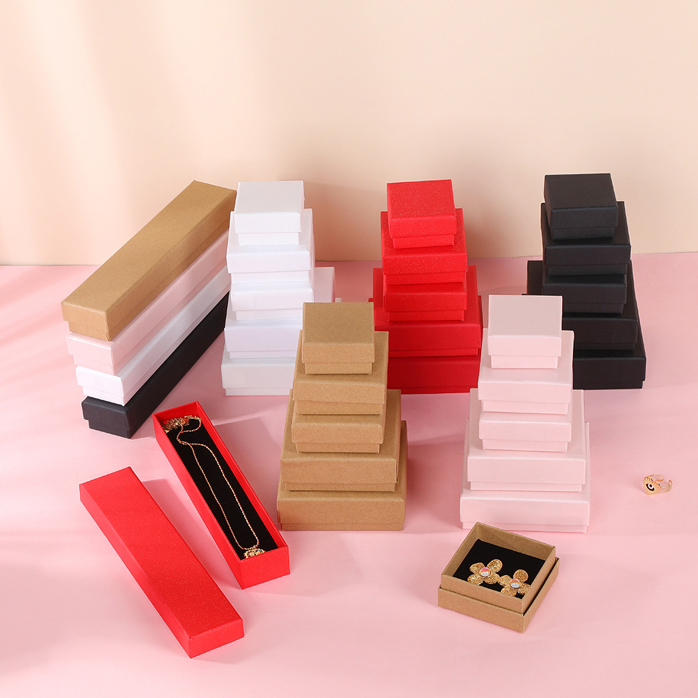 Spot heaven and earth cover Kraft paper jewelry gift box ring earrings bracelet jewelry packaging box