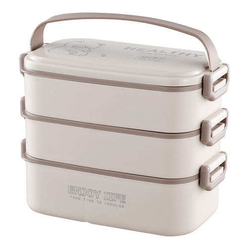 Directly supplied from the manufacturer Japanese double-layered lunch box compartmented lunch box cross-border student microwave heated lunch box gift