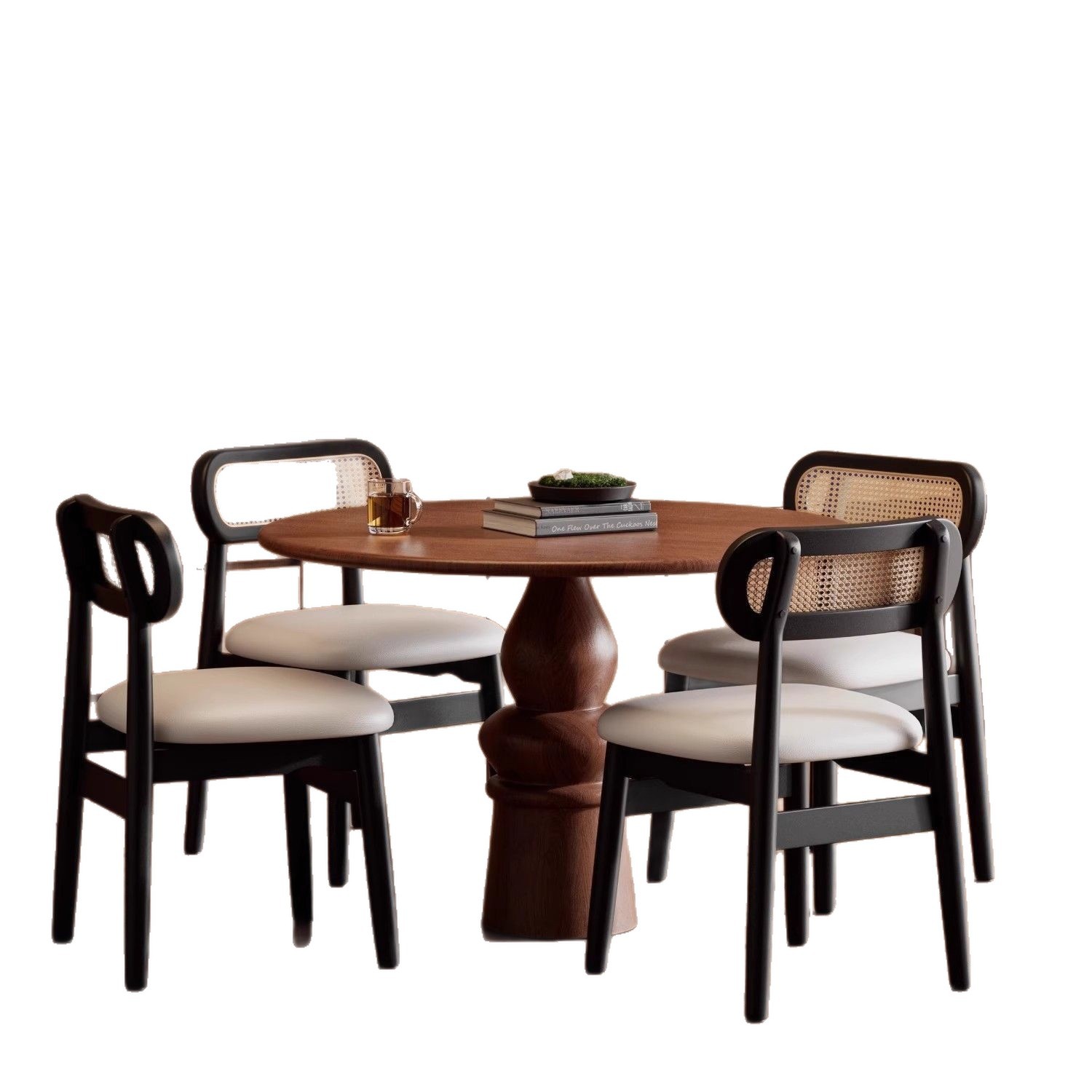 Sillas de caña estilo francés medieval sillas de comedor de madera maciza sillas de mesa de comedor casera taburetes sillas de caña maquillaje sillas de caña casuales