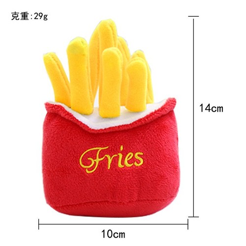 New pet toy burger fries pizza sound toy dog ​​and cat teeth grinding and boredom relief pet supplies