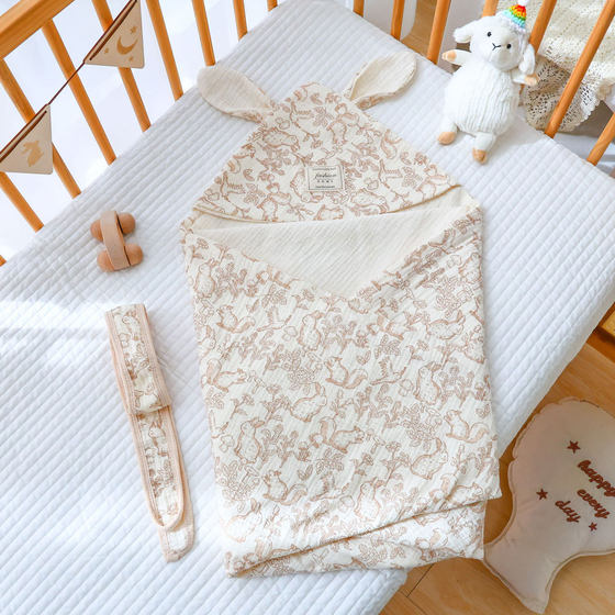 Baby Blanket Summer Thin Refreshing First Delivery Room Bag Single 4-Layer Gauze Soft and Soothing Baby Blanket Manufacturer