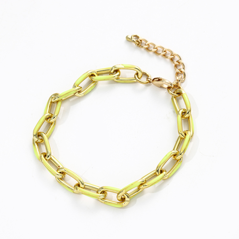Copper Chain Material 1 Piece Quantity Ig Style Oval Copper Bracelets In Bulk