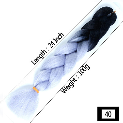 Peruca de comercio exterior gran trenza color gradiente africano gran trenza fibra química de alta temperatura seda trenza pelucina trenzada extensión de pelo