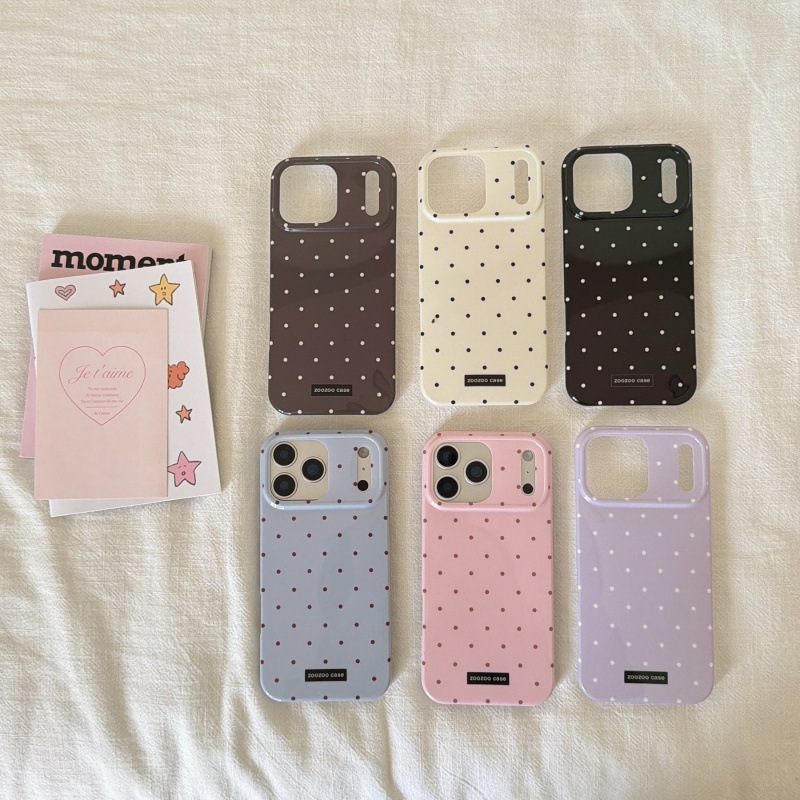 ins韩系波点适用苹果17ProMax手机壳iPhone16软壳14/15少女简约