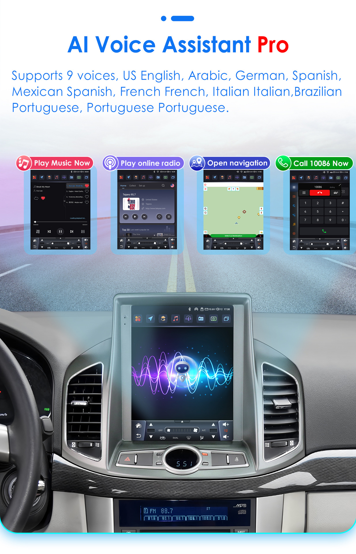 Suitable for 11-17 Models of Chevrolet Captiva Android Vertical Screen Central Control Gps Smart Car Navigation