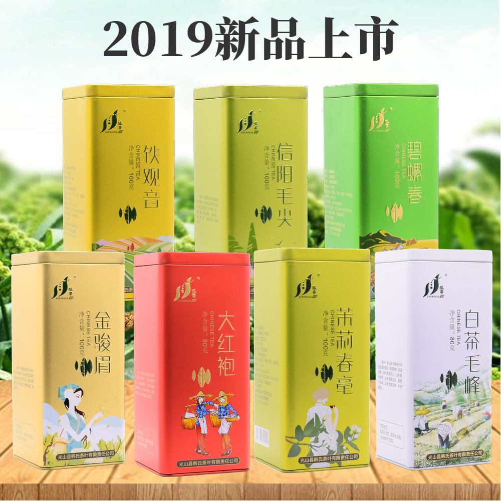 一件代发批发盛华新品茶叶信阳毛尖碧螺春绿茶桶装商超现货供应