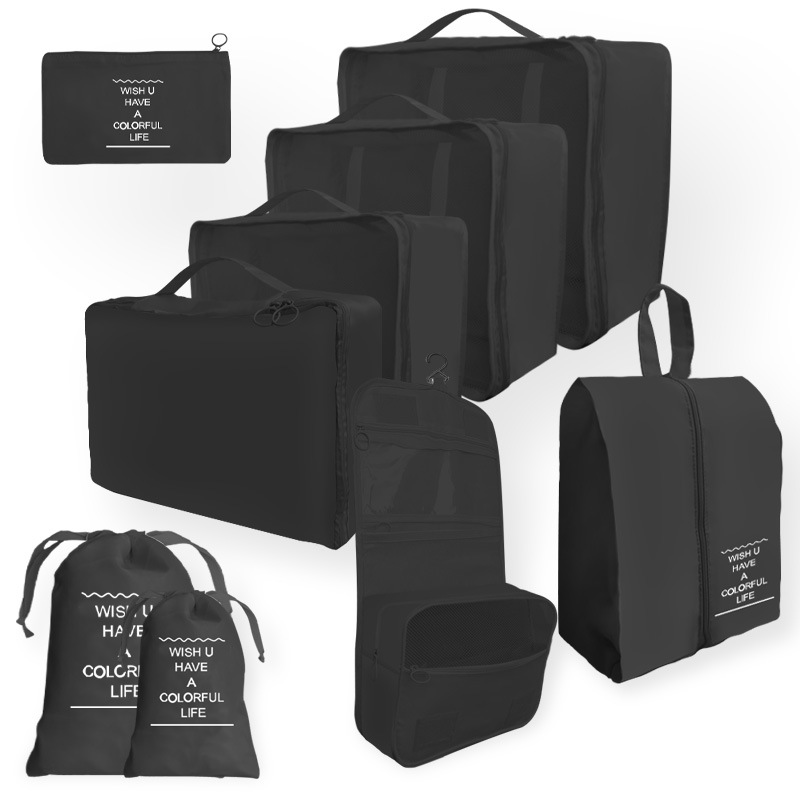 Bolsa de almacenamiento de viaje traje de seis piezas de siete piezas de ocho piezas plegable bolsa de lavado bolsa de almacenamiento de ropa bolsa de viaje con cordón