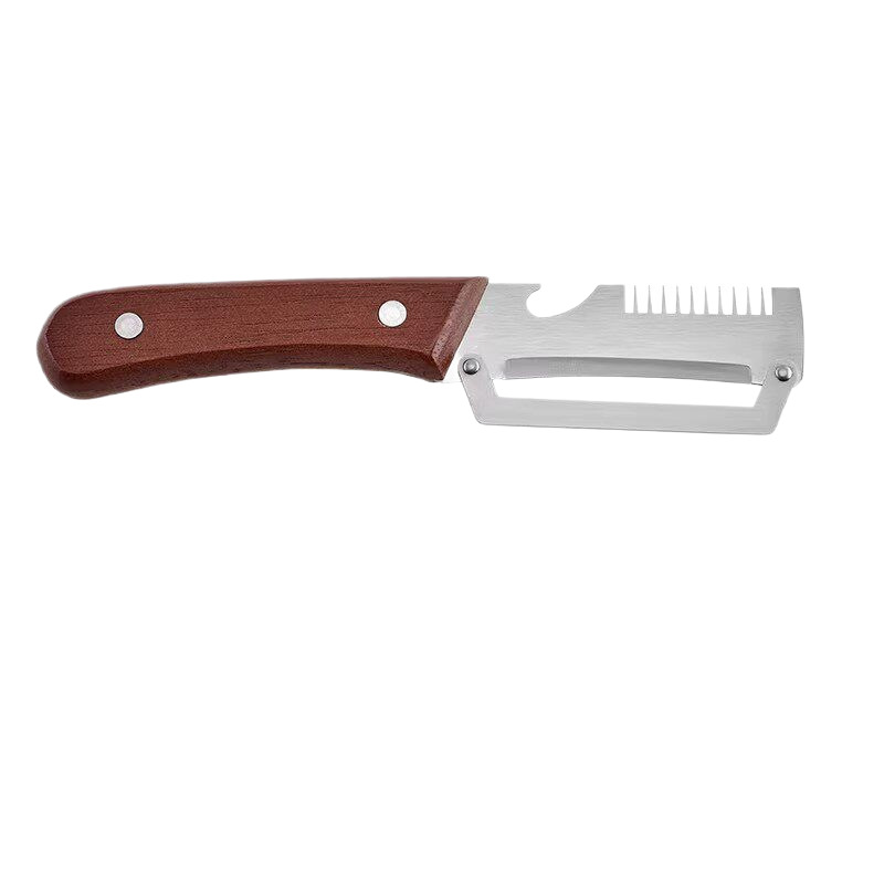 Cuchillo de acero inoxidable multifuncional, raspador de cocina, raspador de cebolla, raspador de casco, raspador de melón, raspador de patata