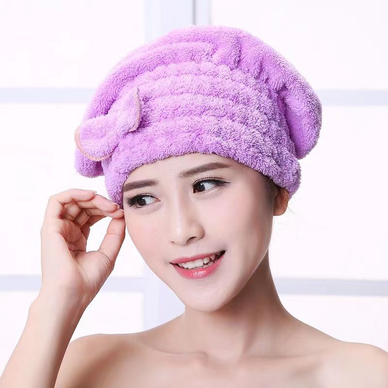 【高品質の厚手のドライヘアキャップ】ドライヘアキャップ女性の超吸水ロングヘアのドライヘアバッグ|undefined