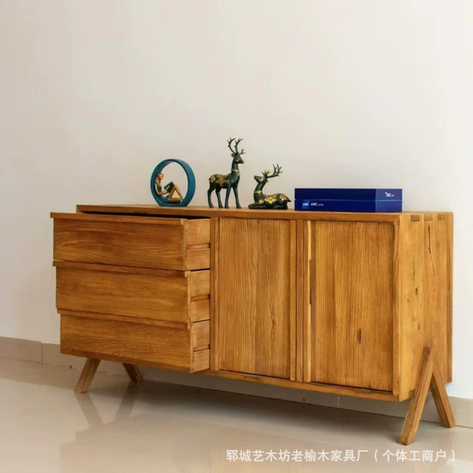 Ретро старый шкаф для хранения вяза домашний шкаф для хранения в гостиной