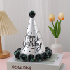 Black Gold Mao Ball Birthday Hat Children Adult Birthday Dress Supplies Party Jianjiao Birthday Paper Wholesale