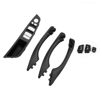 BMW 5 tie leather inner: Armrest, handle, handle - normal-version-left-peptide-7-piece-black