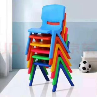 Children's Thickened Backrest Chair, Plastic Chair for Kids, Baby Dining Stool, Household Cross-Border Wholesale Starting from One Piece