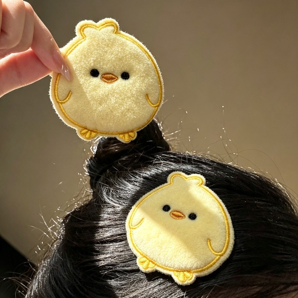 Cute everyday versatile bangs stickers wholesale soft girly cartoon magic stickers animal plush hair tidying tool