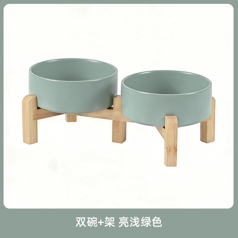 Comedero de Cerámica para Perros, Plato para Comida de Perros, Tazón para Gatos, Tazón Elevado para Gatos, Protección de la Columna Cervical, Antiderrames, Tazón Grande para Perros, Transfronterizo