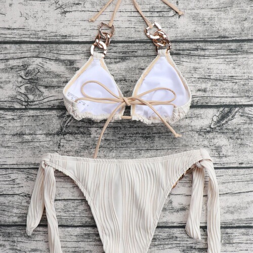 2024 New Sexy Bikini Fashion Women's Separate Swimwear European and American Wholesale with Bra Cup Swimwear