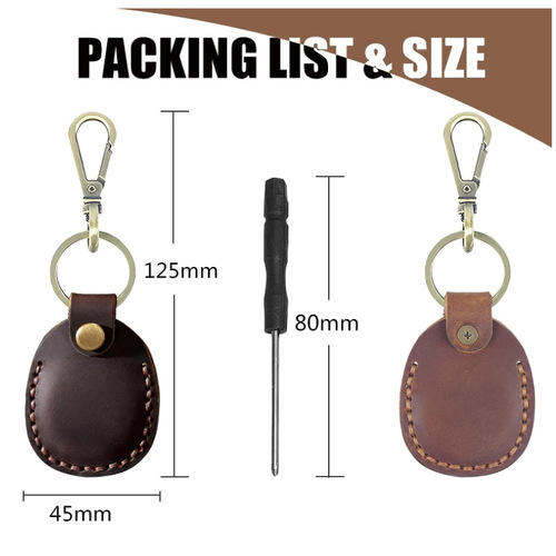 Retro Portable Access Control Card Repeater Keychain Leather Case Portable Community Reader/Writer Universal Protective Case