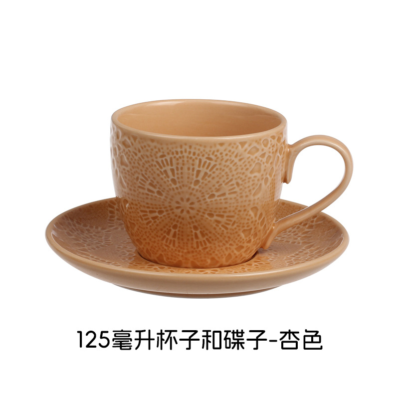 Relieve suave y fácil de limpiar estilo nórdico minimalista elegante romántico encaje cubiertos de cerámica set