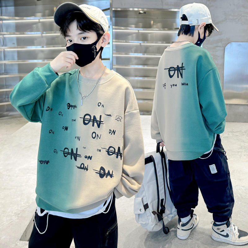 New Spring 2024 Hoodie for Kids - Boys' Spring/Autumn Style, Versatile Hoodie for Children - Unisex, Medium to Large Size, Trendy Streetwear Top