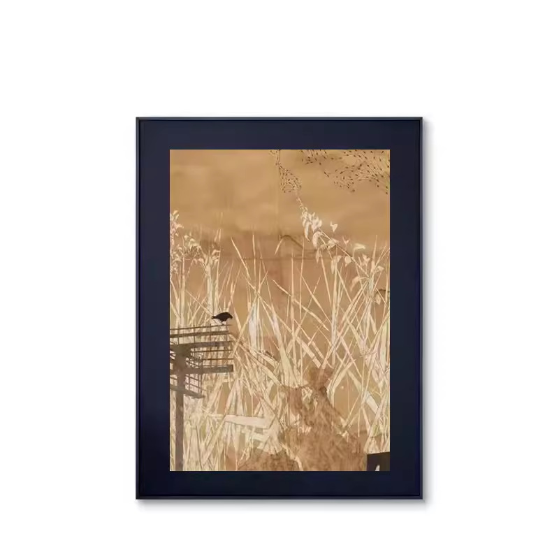 【金丝楠木纹画】风水摆件现代高级客厅背景墙镇宅装饰画玄关挂画|undefined