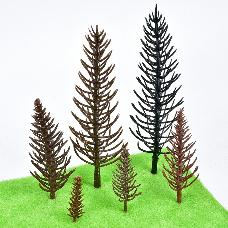 Edificio modelo de mesa de arena material DIY modelo hecho a mano acabado tronco de pino de álamo blanco