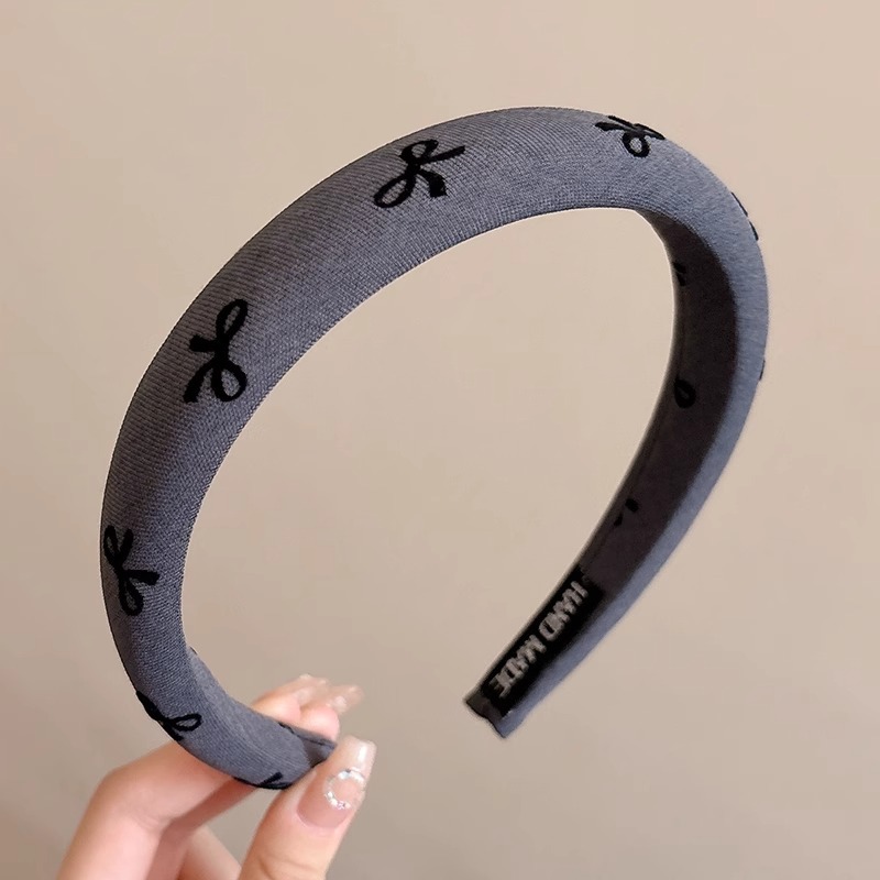 Gray arco de cabello para mujeres fuera de lavarse la cara de la prensa cabello de cabeza de cabello de cabello de cabeza de cabello de cráneo alto toque de cabello