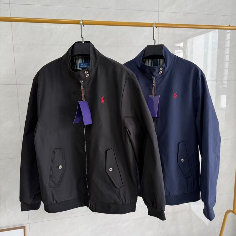 Rl Cross-Border New Style Men's Embroidered Stand-Collar Retro Classic Casual Jacket American Style Men's Jacket