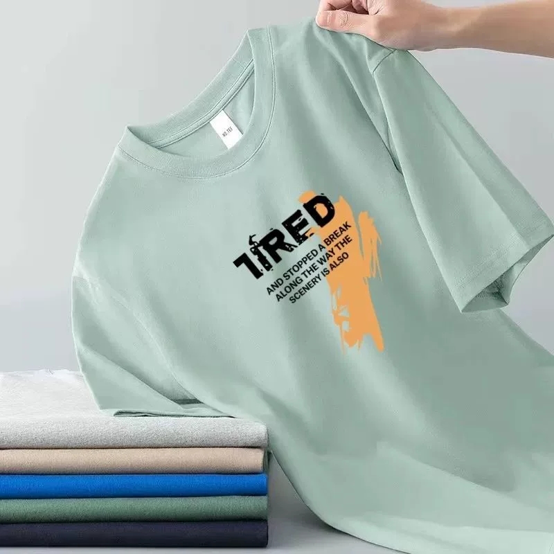 2025 мужская футболка с коротким рукавом летняя нижняя рубашка с круглым вырезом