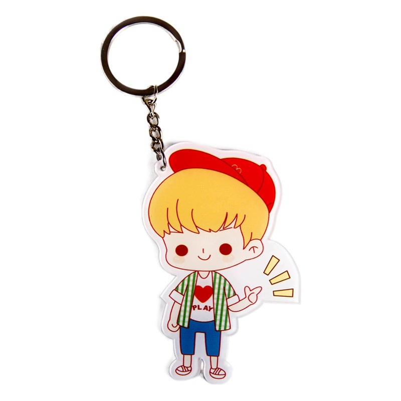 Школьная эмблема мультяшный акрилский брелок