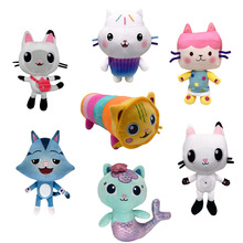 跨境盖比的娃娃屋Gabby'sDollhouse可爱猫咪公仔小猫毛绒玩具现货
