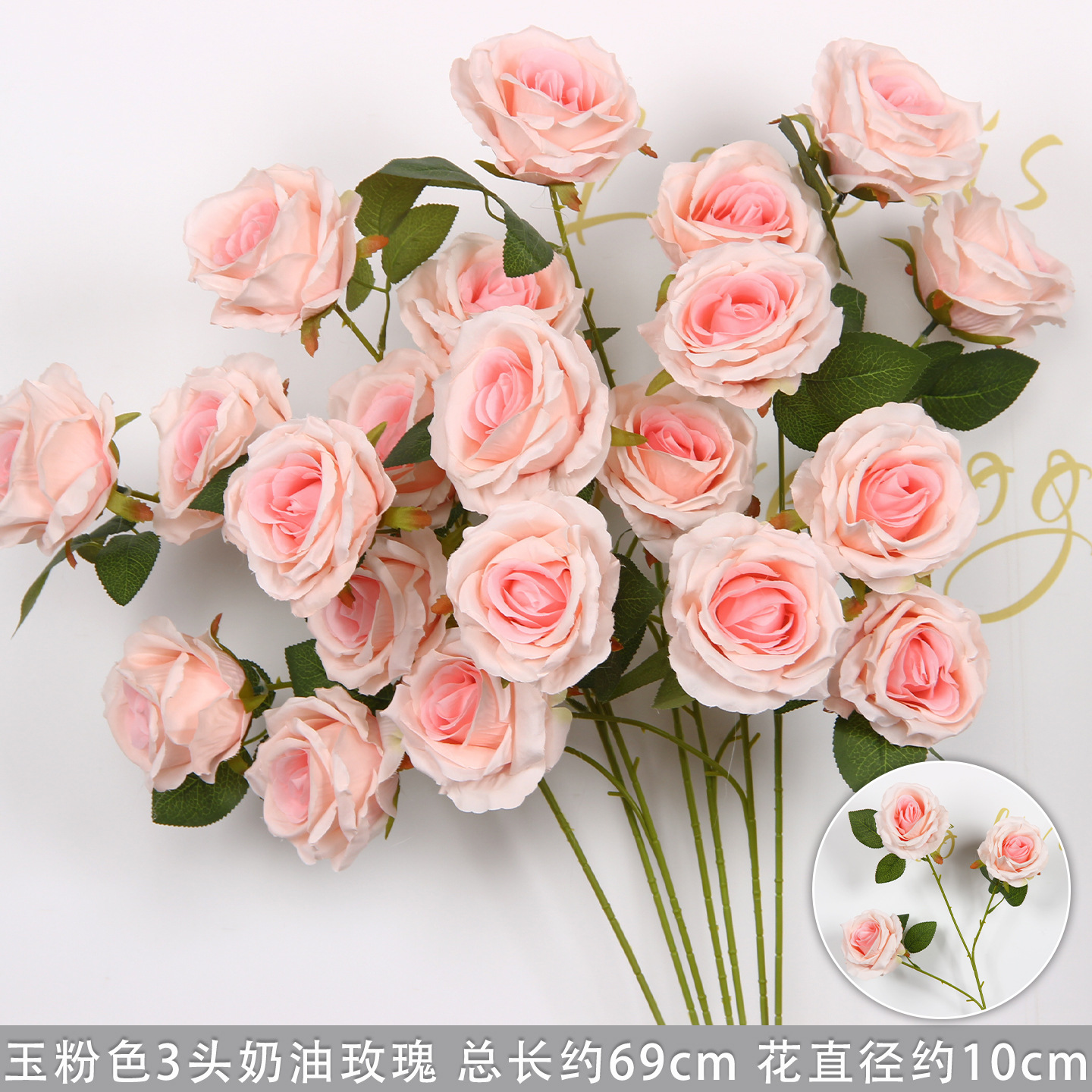 Flor de boda rosa imitación flor de seda flor de decoración floral sala de bodas floral hogar ramo único camino de introducción de flores