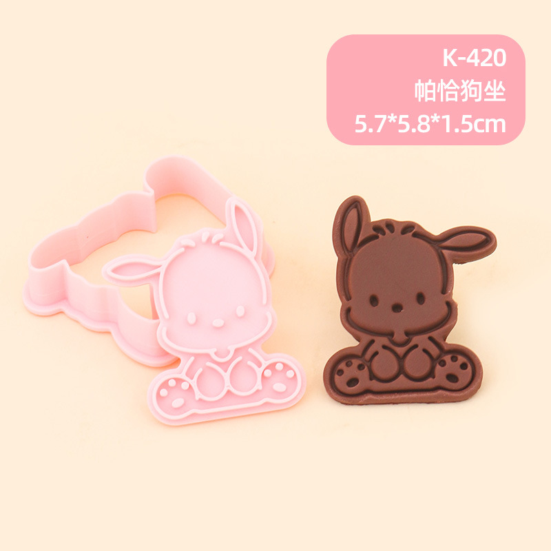 Red de celebridades con el mismo modelo de molde de galleta de mantequilla Sanrio, linda herramienta de horneado de prensa tridimensional de bricolaje para el hogar image 10