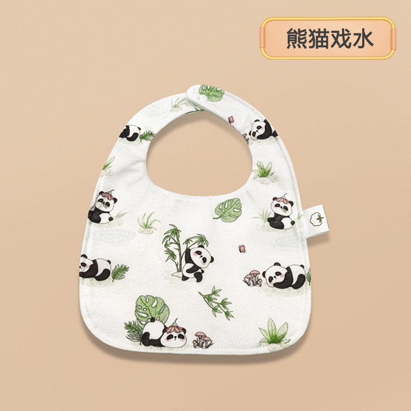Baby transfronterizo toalla de saliva de algodón en forma de U, bufón impermeable para recién nacidos, bufón de leche anti-vomitación para niños y niñas