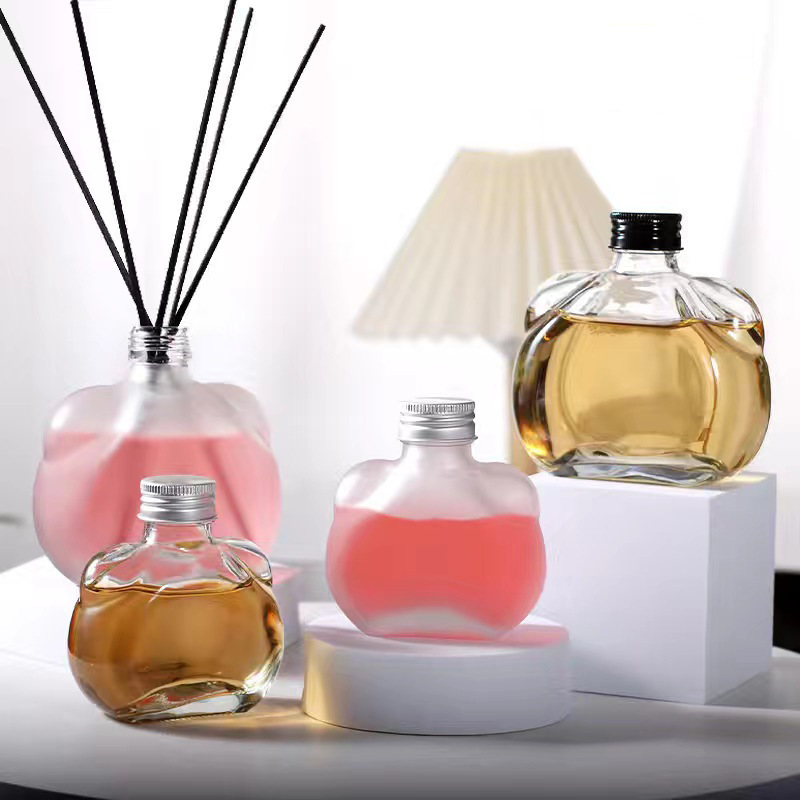 现货蒙砂透明100ml猫耳玻璃饮料瓶250ml果汁自酿果酒瓶空瓶