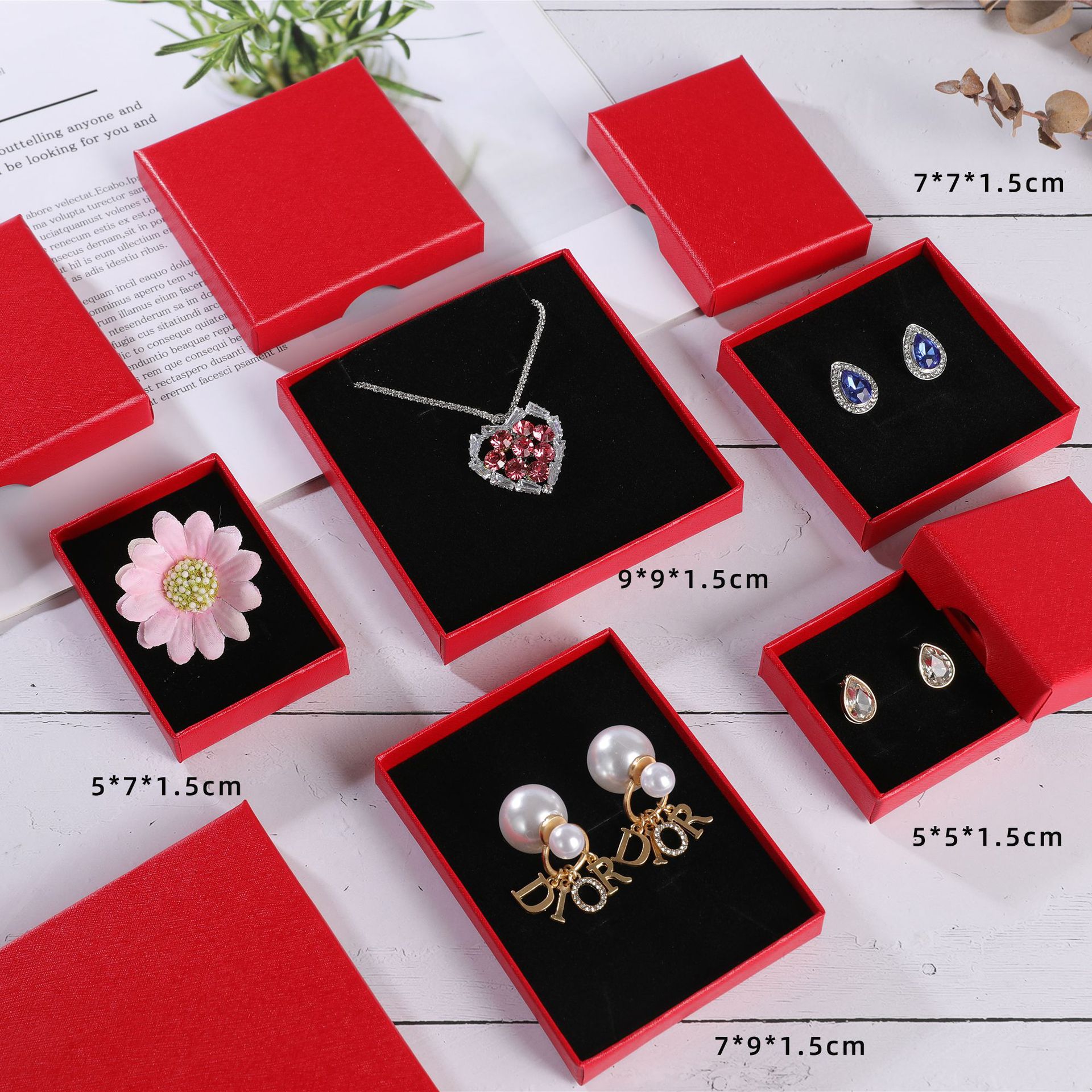 17g Weight Jewelry Boxes Classification 1 Piece Quantity Daily Occasion Solid Color Pattern Fashion Style 1 Piece Fashion Solid Color Paper Jewelry Boxes 7