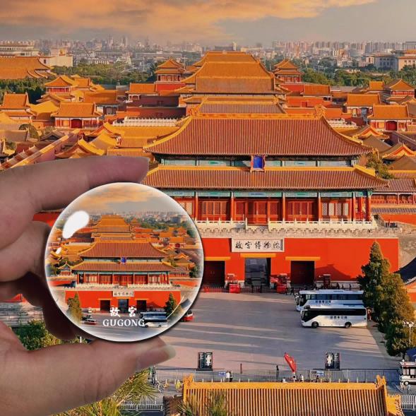 Beijing Tourist Attractions Souvenirs City Refrigerator Stickers Crystal Tape The Forbidden City Tiananmen Temple of Heaven Scenic Area Customization