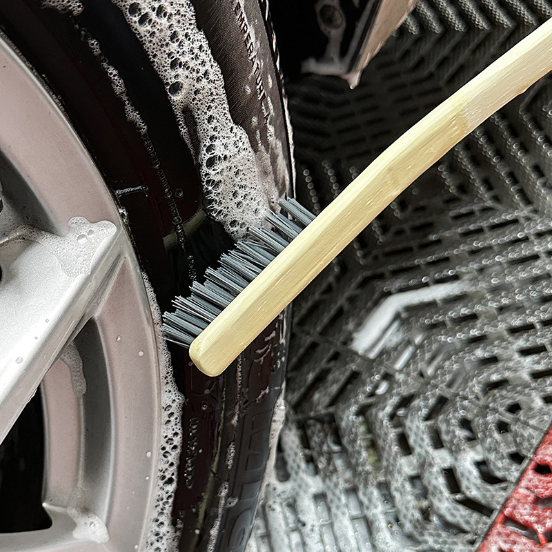 Car Tire Brush, Wheel Hub Brush, Steel Rim Cleaning Brush, Extended Handle, Hard Bristle Brush, Car Wheel Brush, Car Wash Brush