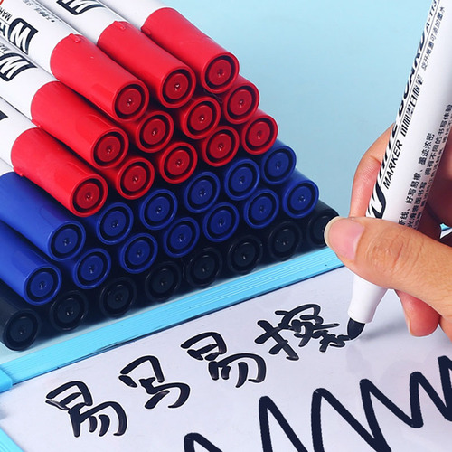 Erasable pen whiteboard pen black blue red large capacity easy-to-erasable thick-head drawing board pen children's painting graffiti water-based marker pen
