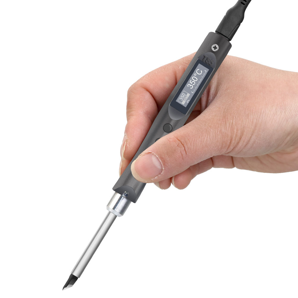 QUECOO original T85 inteligente eléctrico de soldadura de hierro portátil mini estación de soldadura 65W QC/PD fuente de alimentación digital Pantalla de temperatura constante dimensión