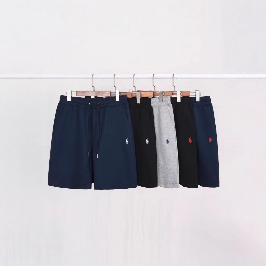 Cross-Border Laff Pony Logo Men's Five-Point Pants Cotton Summer Loose Medium Pants Thin Large Size Sports Casual Shorts