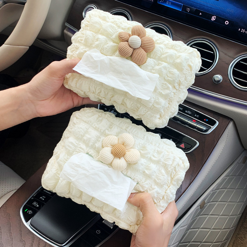 Car high-end paper towel box, multi-functional car paper towel bag, car seat back paper towel storage packaging decoration
