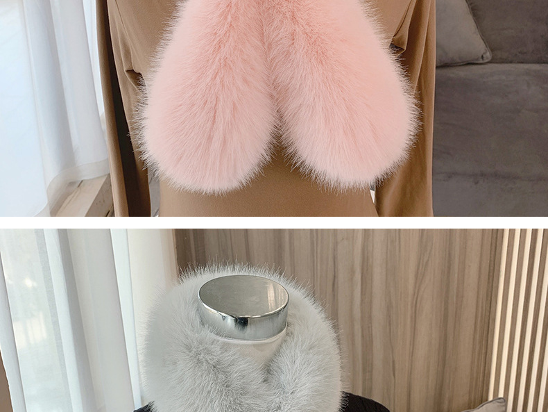 Women's Sweet Solid Color Imitation Fur Scarf display picture 2