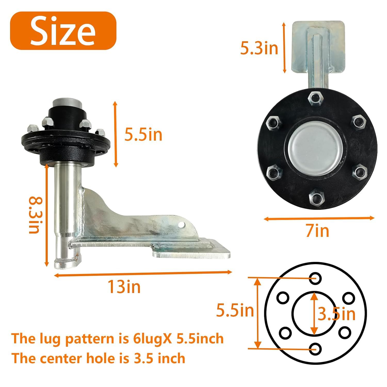 Rueda para transporte de contenedores, kit de ruedas de 6 pernos para contenedores de transporte, accesorios para contenedores de transporte