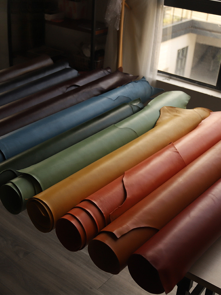 法国公牛皮树膏皮植鞣革皮料DIY手工皮具皮革真头层牛皮皮料