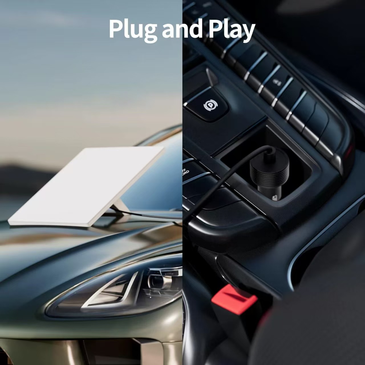 Cross-Border Popular Mini Waterproof Car Charging Power Cord Dc 12-24V Dc Powered Car Cigarette Lighter Charging Cable