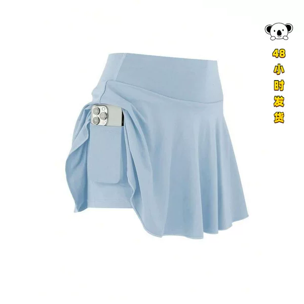 Q 74147 Pocketed Skirt High Waist Quick Dry Pocket Sports Skirt